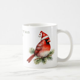 Personalisierter froher Weihnachts-Kardinal Kaffeetasse
