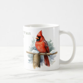 Personalisierter froher Weihnachts-Kardinal Kaffeetasse