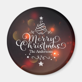 Personalisierter froher Weihnachtsbaum | Magnet