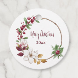 Personalisierter froher Weihnachtskranz mit dem Ja Geschenkanhänger