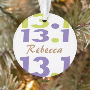 Personalisierter Front/Back 13,1 Halbmarathon Runn Ornament