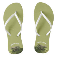 Personalisierter Frosch auf einem Mossy Rock Foto