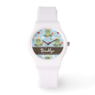 Personalisierter Frosch-Prinz Armbanduhr