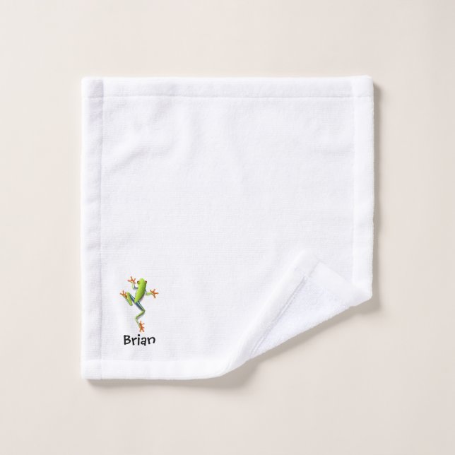 Personalisierter Frosch Waschlappen (Waschlappen)