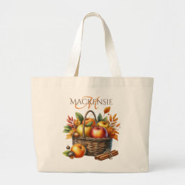 Personalisierter Fruchtkorb im Herbst Jumbo Stoffbeutel