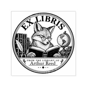 Personalisierter Fuchs Ex Libris Bibliotheksbuchst Permastempel