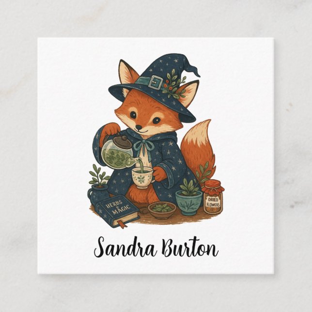 Personalisierter Fuchs-Tee  Begleitkarte (Vorderseite)