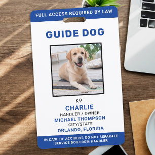 Personalisierter Führhund Servicehund Foto Ausweis