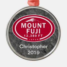 Personalisierter Fuji 12.389 FT Japan Berg Ornament Aus Metall