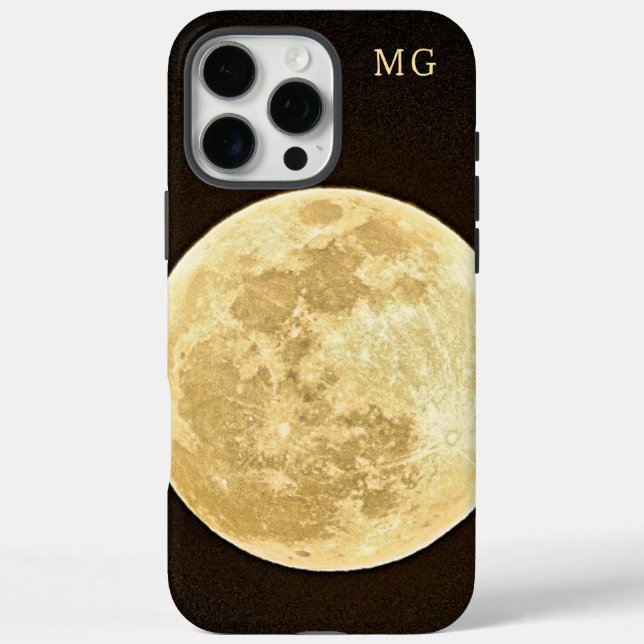 Personalisierter Full Moon Sturdy iPhone Case (Rückseite)