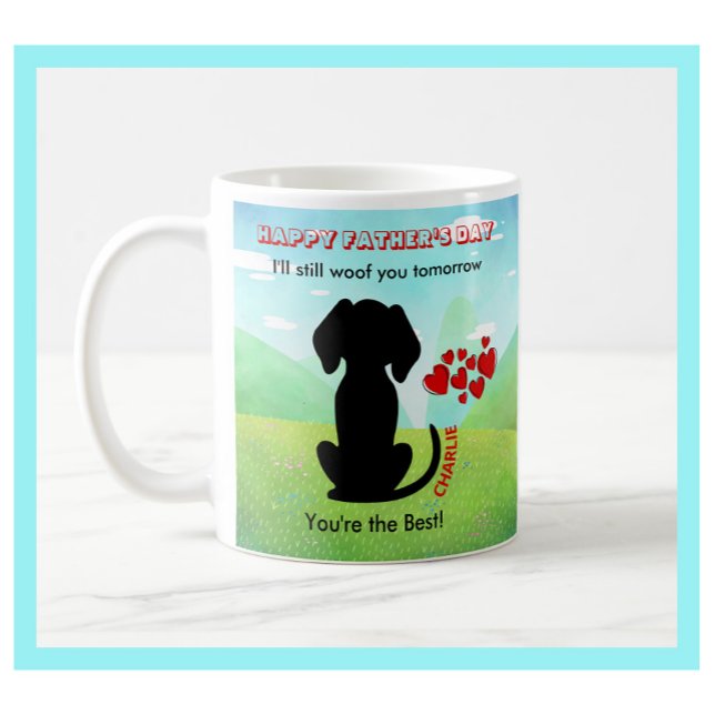 Personalisierter Fun Vatertag Geschenk Hund Vater Kaffeetasse (Von Creator hochgeladen)