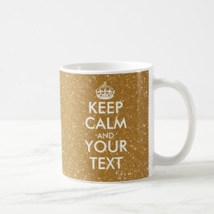 Personalisierter funkelnd Glitzer Behalte ruhige T Tasse