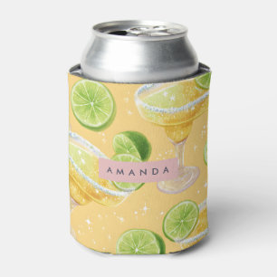 Personalisierter Funkelnde Margarita & Limette Dosenkühler