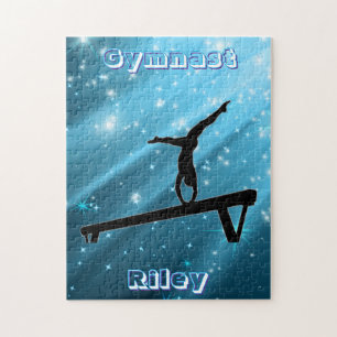 Personalisierter funkelnder blauer Turn Balance Be Puzzle