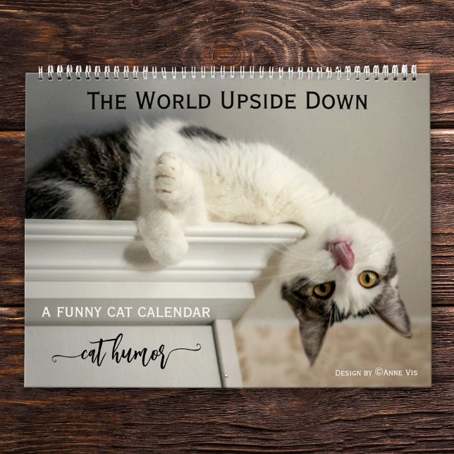 Personalisierter Funny Cat-Kalender Kalender (Calendar for cat lovers featuring cute images of cats with custom funny text(s) for each month)