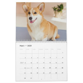 Personalisierter Funny Corgi Dog Foto-Kalender Kalender