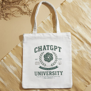 Personalisierter Funny Custom ChatGPT Abschluss Tragetasche