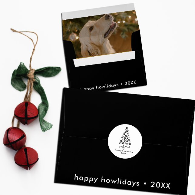 Personalisierter Funny Dog Weihnachten glücklich H Runder Aufkleber (Von Creator hochgeladen)