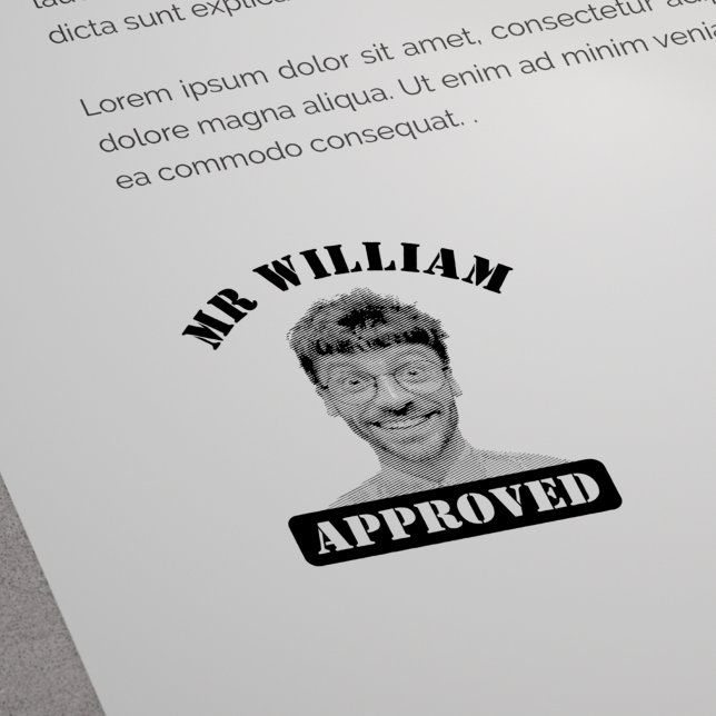 Personalisierter Funny Face Lehrer zugelassen Gummistempel (Von Creator hochgeladen)