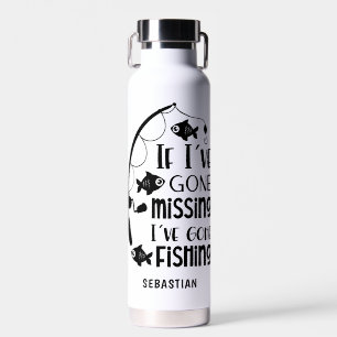 Personalisierter Funny Gone Fischen Trinkflasche