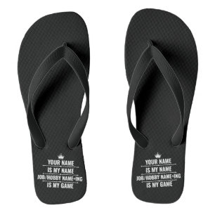 Personalisierter Funny Job und Hobby-Name Flip Flops