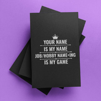 Personalisierter Funny Job und Name des Hobby