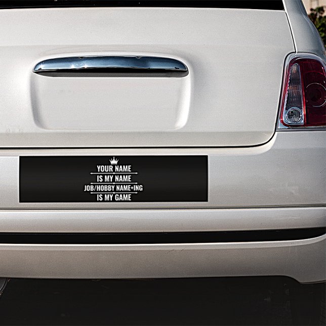 Personalisierter Funny Job und Name des Hobby Autoaufkleber (Von Creator hochgeladen)