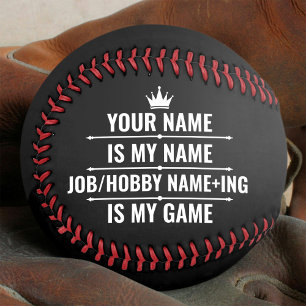 Personalisierter Funny Job und Name des Hobby Baseball