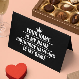 Personalisierter Funny Job und Name des Hobby Feiertagskarte