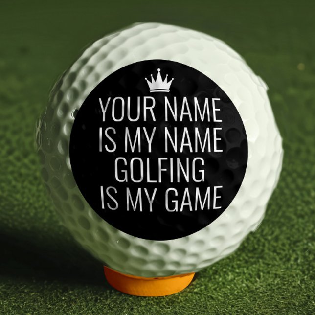 Personalisierter Funny Job und Name des Hobby Golfball (Von Creator hochgeladen)