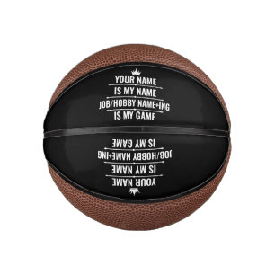 Personalisierter Funny Job und Name des Hobby Mini Basketball