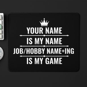 Personalisierter Funny Job und Name des Hobby Mousepad