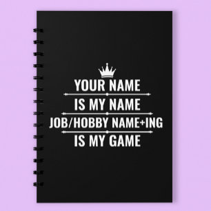 Personalisierter Funny Job und Name des Hobby Planer