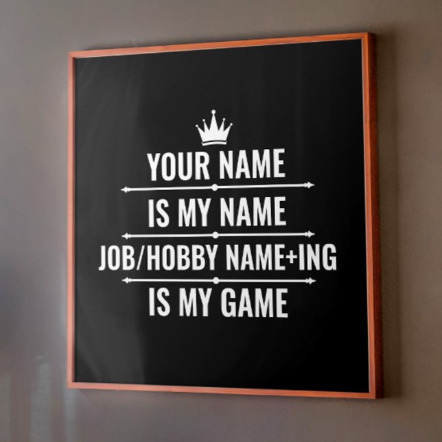Personalisierter Funny Job und Name des Hobby Poster (Von Creator hochgeladen)