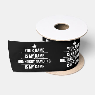 Personalisierter Funny Job und Name des Hobby Satinband