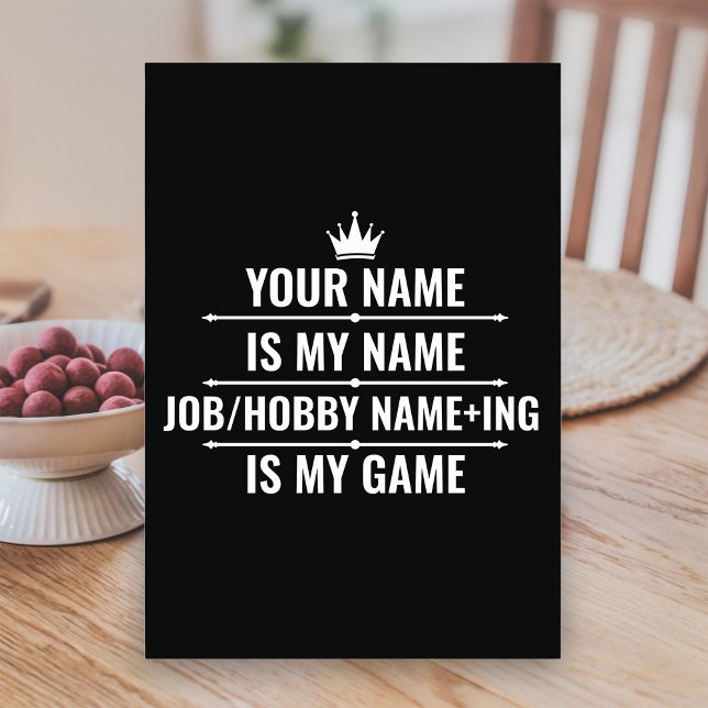 Personalisierter Funny Job und Name des Hobby Tischnummer (Von Creator hochgeladen)