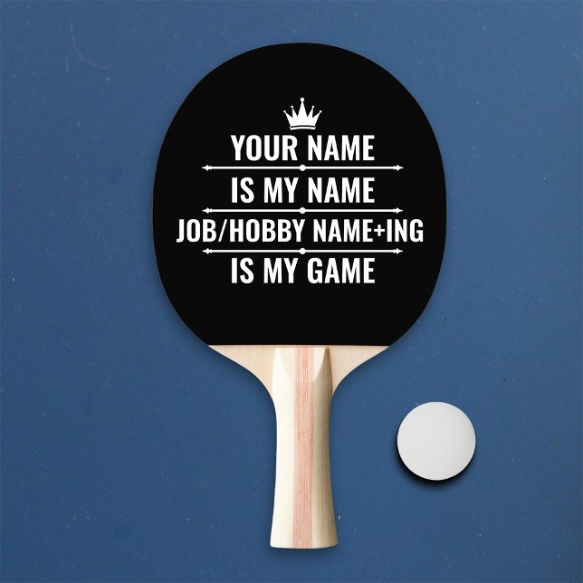 Personalisierter Funny Job und Name des Hobby Tischtennis Schläger (Von Creator hochgeladen)