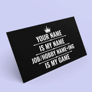 Personalisierter Funny Job und Name des Hobby Visitenkarte