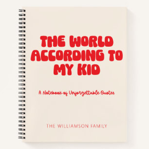 Personalisierter Funny Kid Zitat Parteitag Spaß Ro Notizbuch