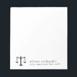 Personalisierter Funny Law Notepad Notizblock<br><div class="desc">Personalisierter Funny Law Notepad | Wichtige Rechtsberatung | Geschenk des Anwalts | Law School Abschluss Gift</div>