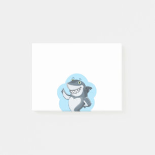 Personalisierter Funny Shark Cartoon Post-it Klebezettel