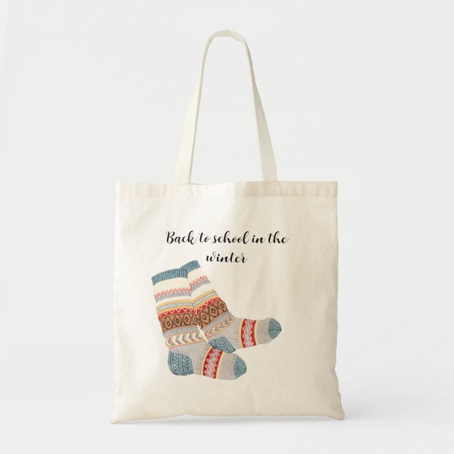 Personalisierter Funny Student zurück zur Schule Tragetasche (Vorne)