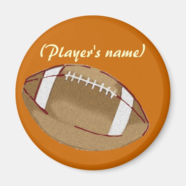 Personalisierter Fußball-Button Magnet (Vorne)