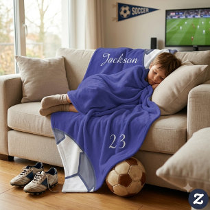 Personalisierter Fußball-Fleece-Decke für Sportfan Fleecedecke