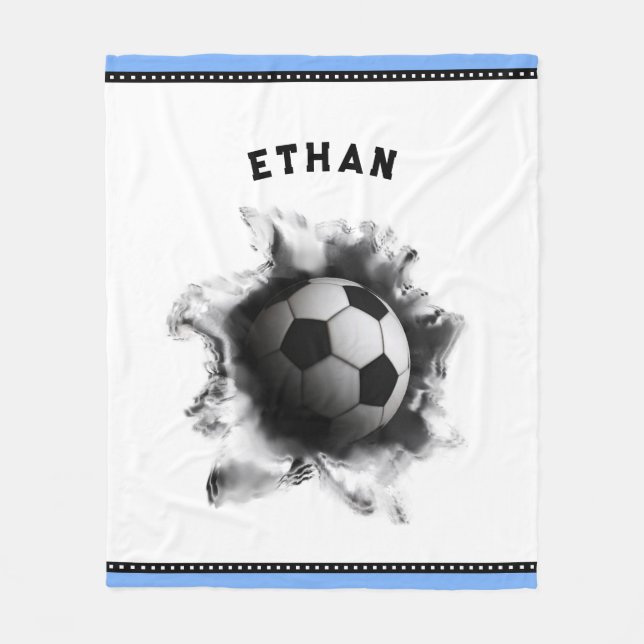Personalisierter Fußball Fleecedecke (Vorderseite)
