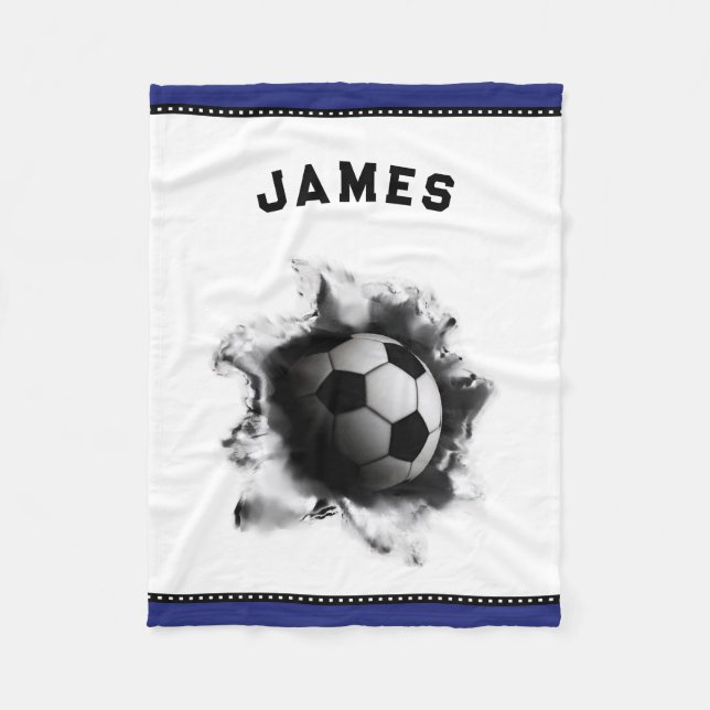 Personalisierter Fußball Fleecedecke (Vorderseite)