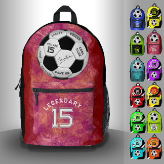 Personalisierter Fußball-Geburtstag | Alter Name Bedruckter Rucksack