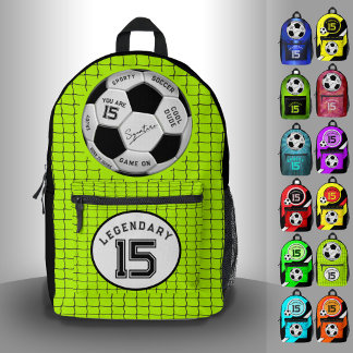 Personalisierter Fußball-Geburtstag | Alter Name Bedruckter Rucksack