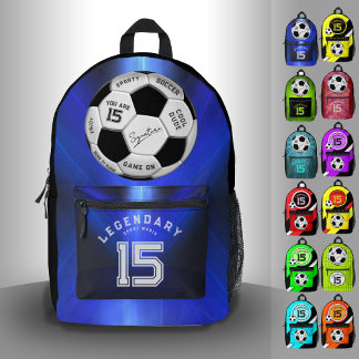 Personalisierter Fußball-Geburtstag | Alter Name Bedruckter Rucksack