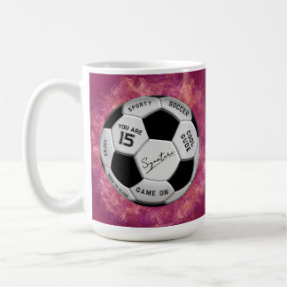 Personalisierter Fußball-Geburtstag  | Alter Name  Kaffeetasse